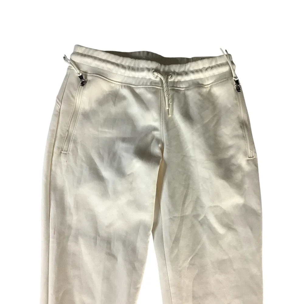 Old Navy Active Girls Jogger Pants Dynamic Fleece‎ Beige Size M/8 Zip Pockets